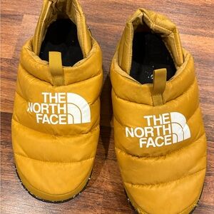 The North Face Kids Mustard Yellow Quilted Slip-On Slippers